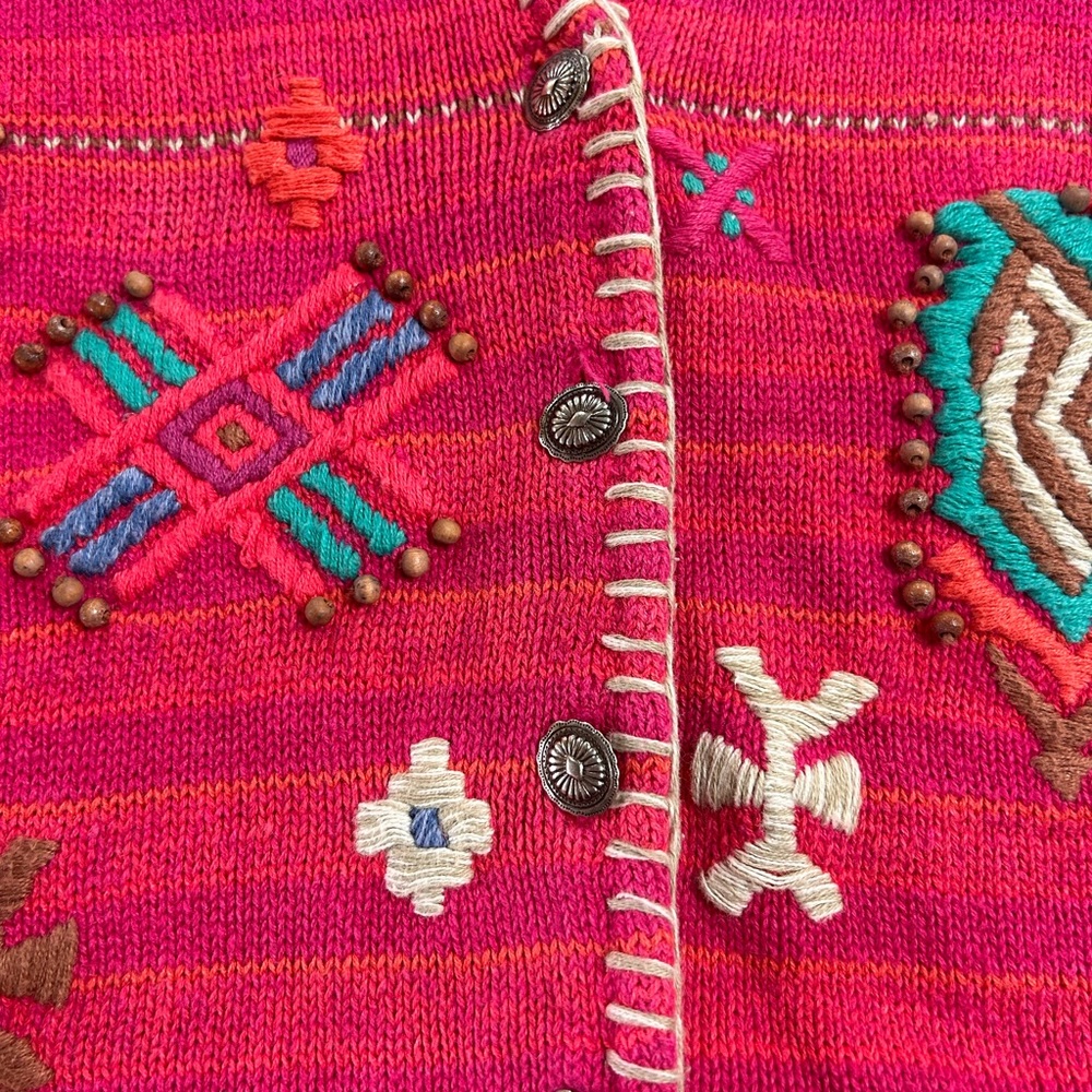 Vintage Sigrid Olsen embroidered beaded vest Large - Picture 3 of 7